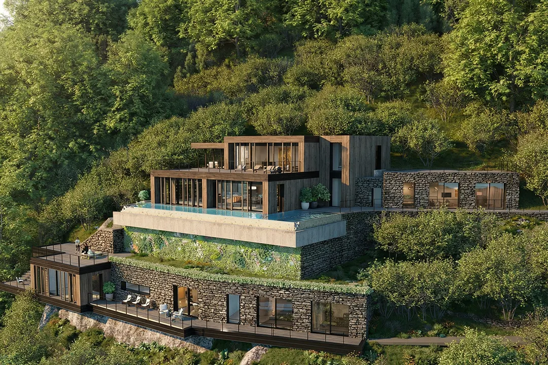 Modern Villa on Como Lake, Pognana Lario, Italy — exteriors (1)